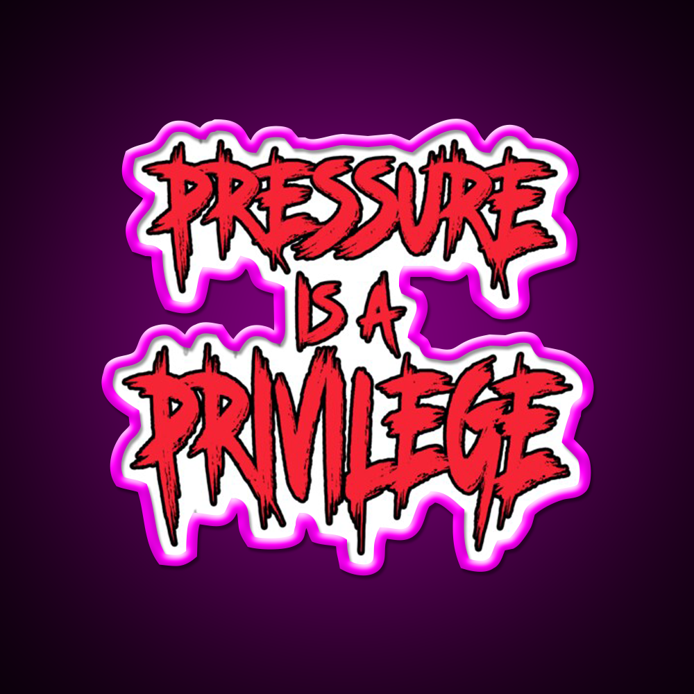 Pressure Is A Privilege Gym Fitness Led Neon Sign Rgb Color