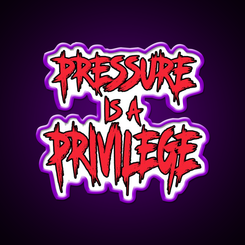 Pressure Is A Privilege Gym Fitness Led Neon Sign Rgb Color