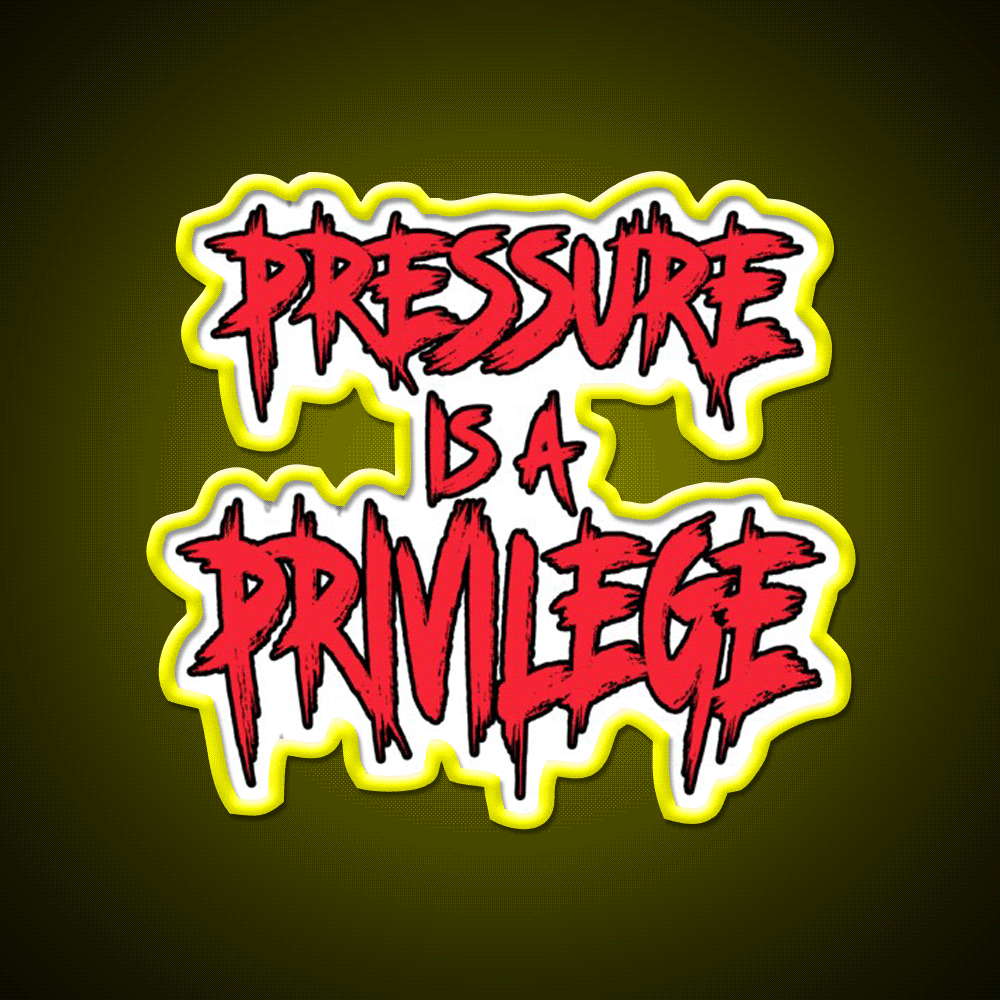Pressure Is A Privilege Gym Fitness Led Neon Sign Rgb Color