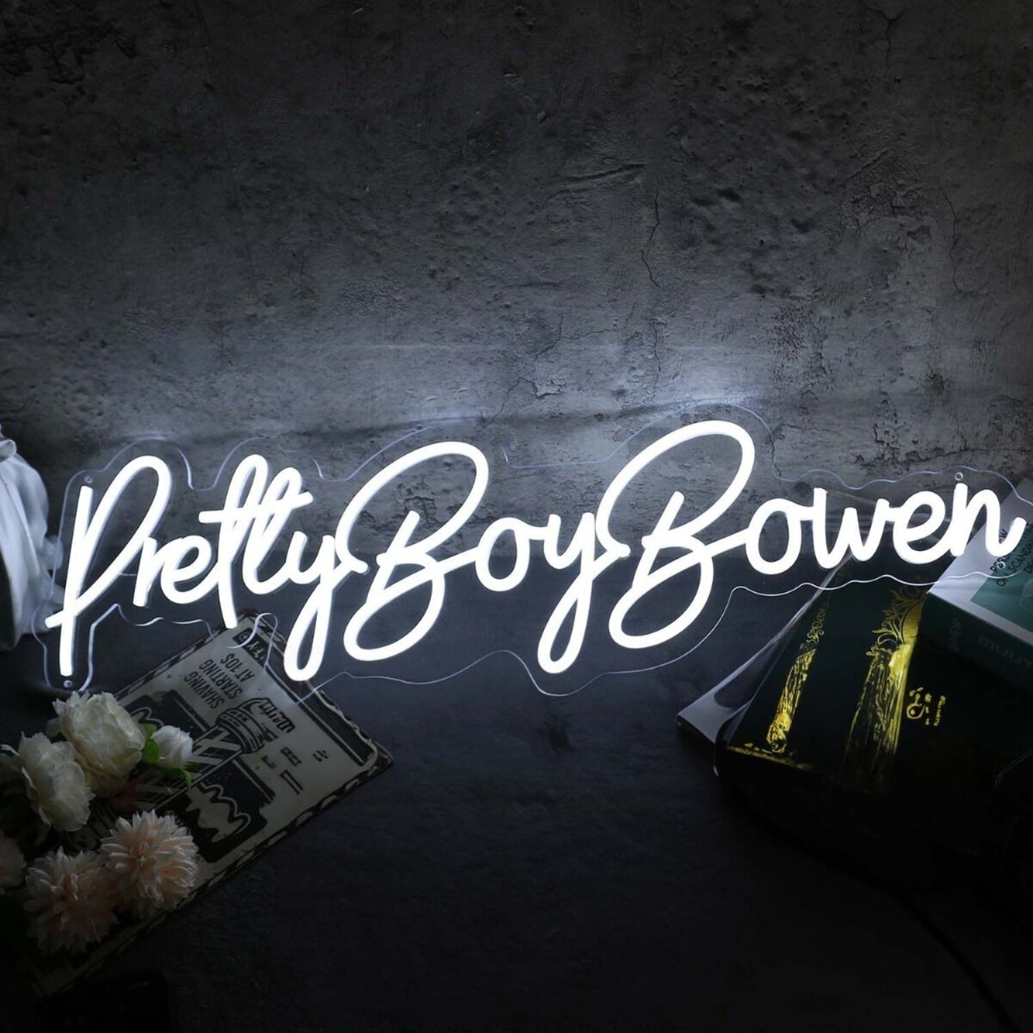 Pretty Boy Bowen White Led Neon Sign - Shineneon