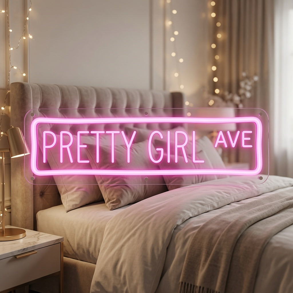Pretty Girl Ave LED Neon Sign Wall Neon Sign - 02 High-Converting Product Image