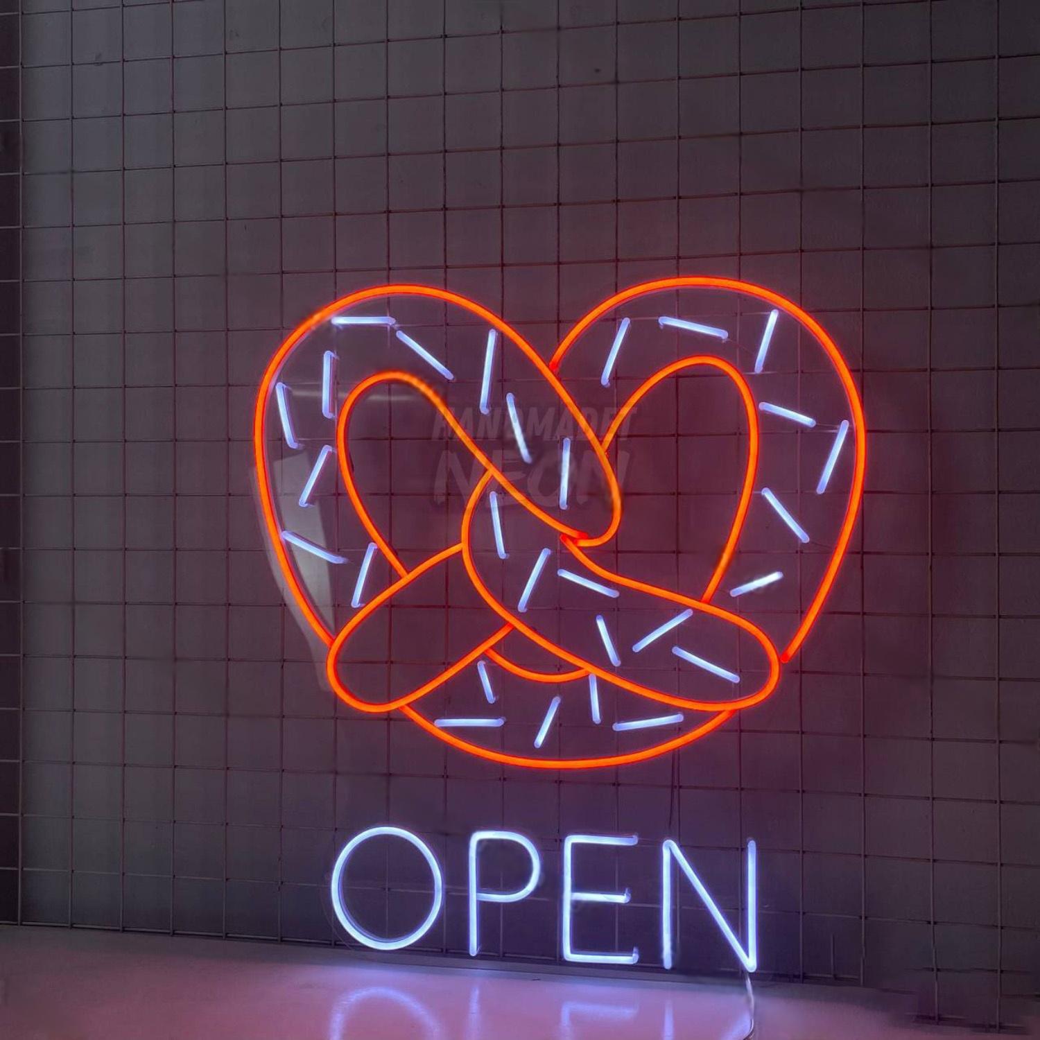 Pretzel Open Led Neon Sign Wall Art | Shineneon