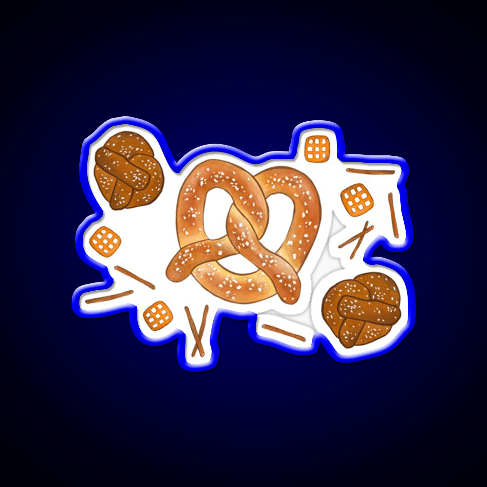 Pretzel Party Snack Food Led Neon Sign Rgb Color - Shineneon