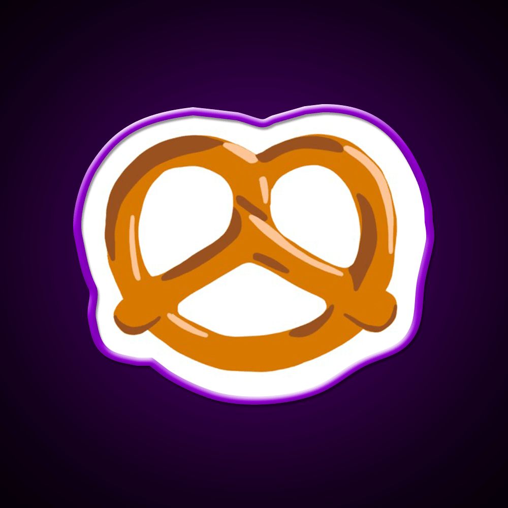 Pretzel Snack Food Led Neon Sign For Snack Room Rgb Color - Shineneon