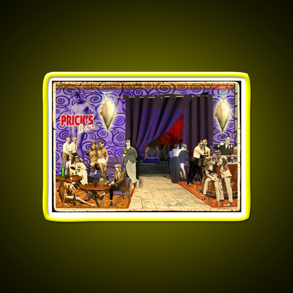Pricks Bar Man Cave Bar Led Neon Sign Rgb Color