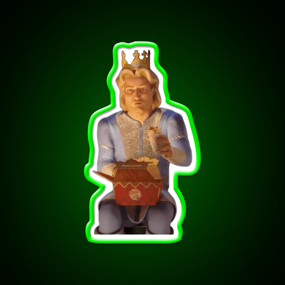 Prince Charming Eating Fastfood Fast Food Led Neon Sign For Burger Place Rgb Color - Shineneon