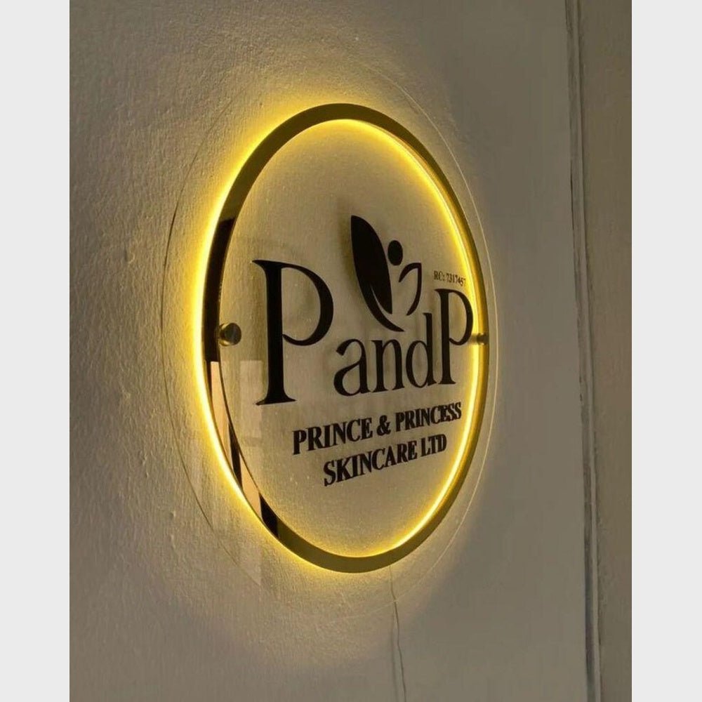 Prince & Princess Skincare Ltd P And P Rc 231745 Acrylic Business Logo Sign - Shineneon