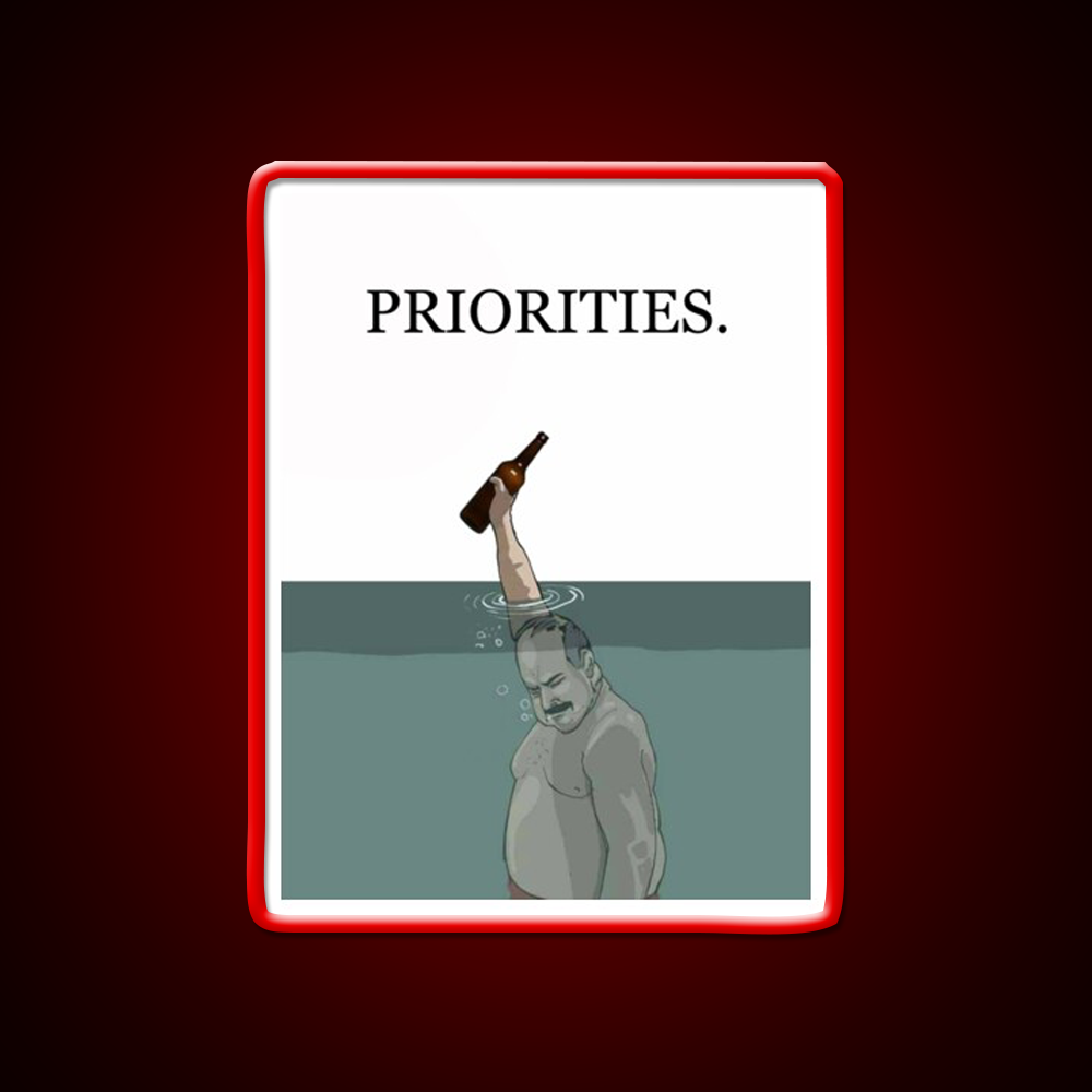 Priorities Man Cave Bar Led Neon Sign Rgb Color