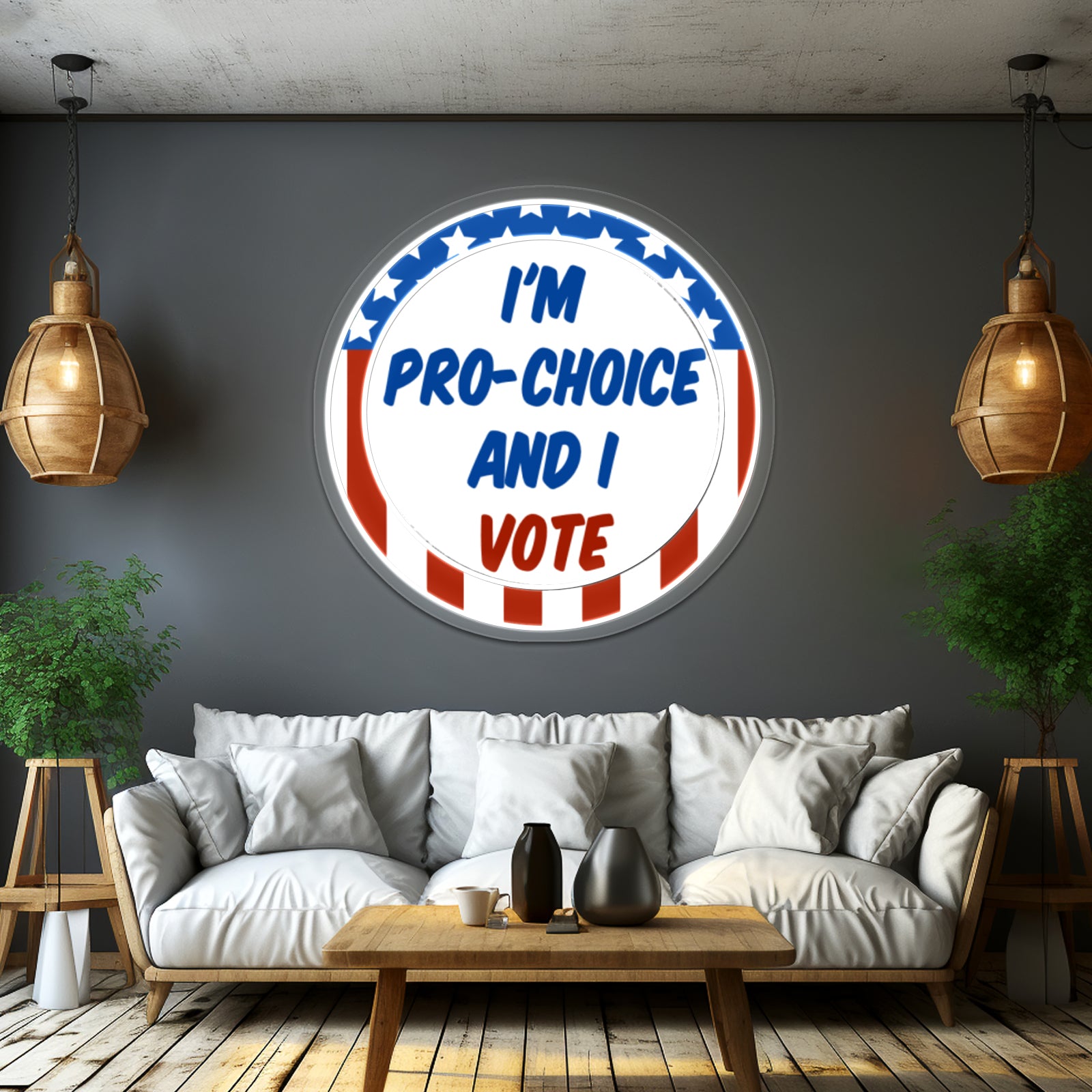 Pro Choice Badge Wall Artwork Neon Signs | Shineneon