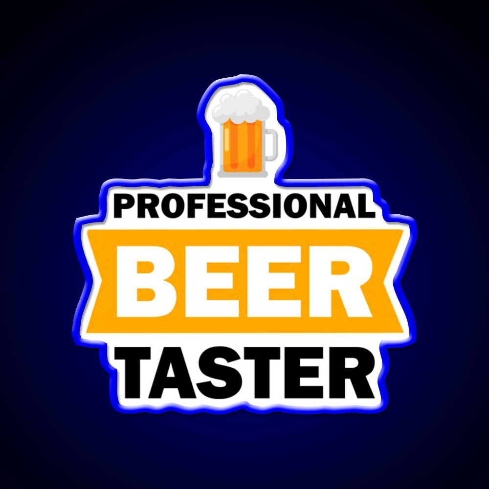 Professional Beer Taster Man Cave Bar Led Neon Sign Rgb Color