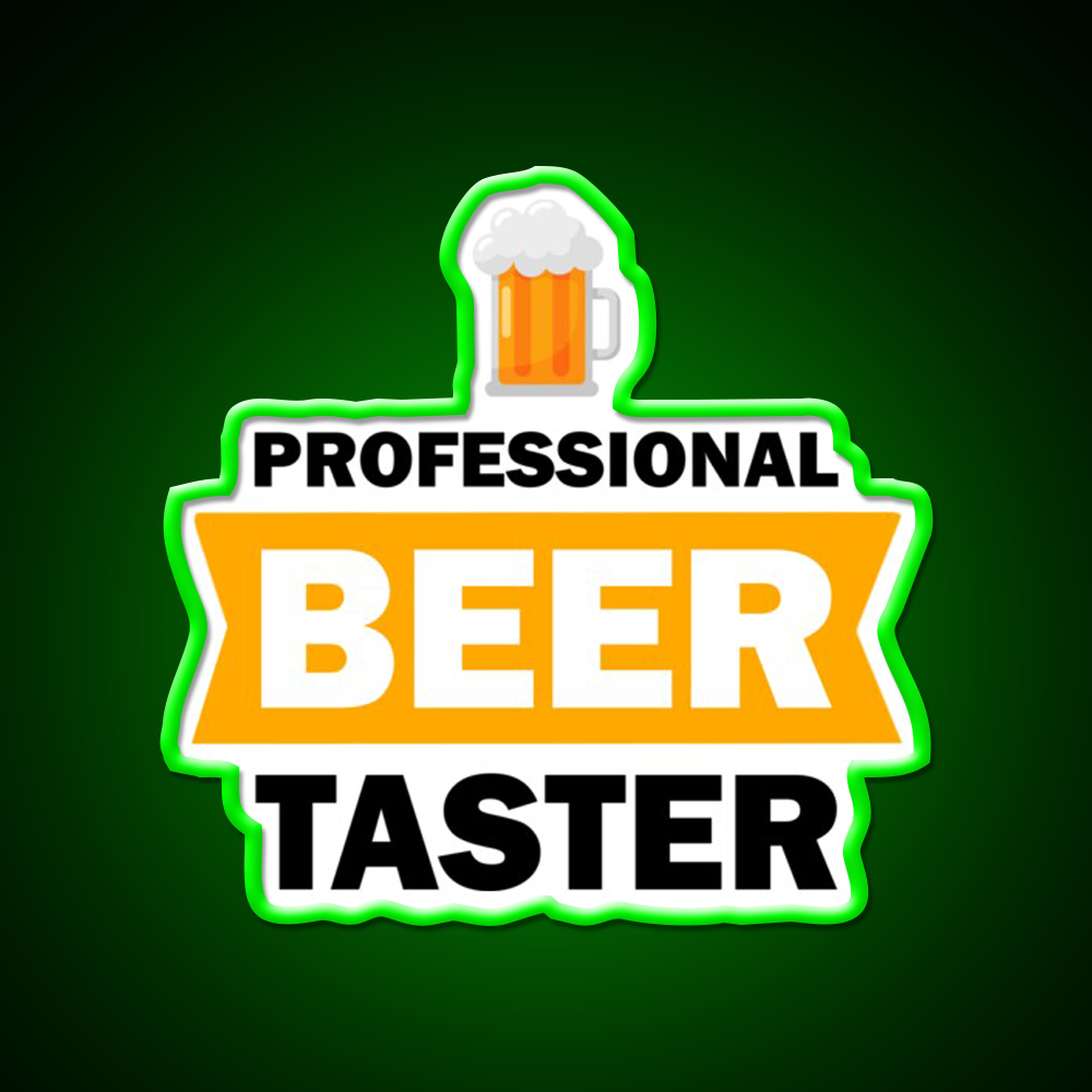 Professional Beer Taster Man Cave Bar Led Neon Sign Rgb Color