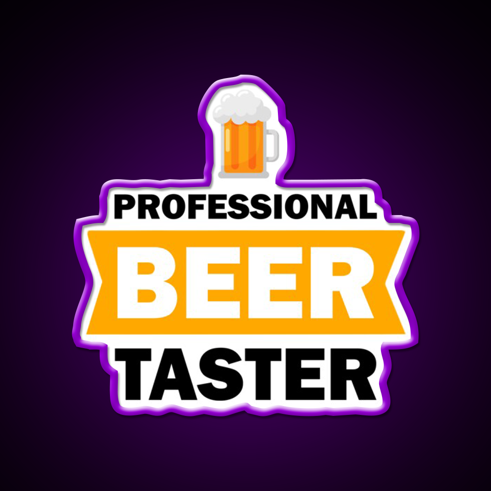 Professional Beer Taster Man Cave Bar Led Neon Sign Rgb Color