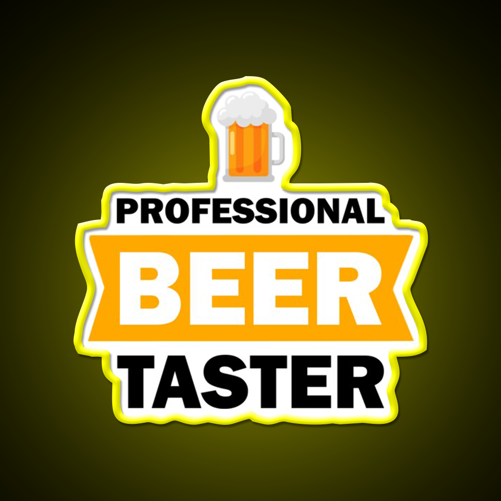 Professional Beer Taster Man Cave Bar Led Neon Sign Rgb Color