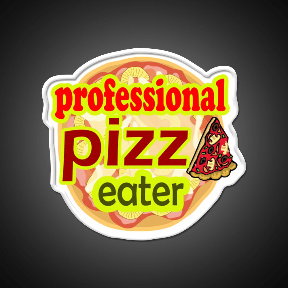 Professional Pizza Eater Fast Food Led Neon Sign For Burger Place Rgb Color - Shineneon