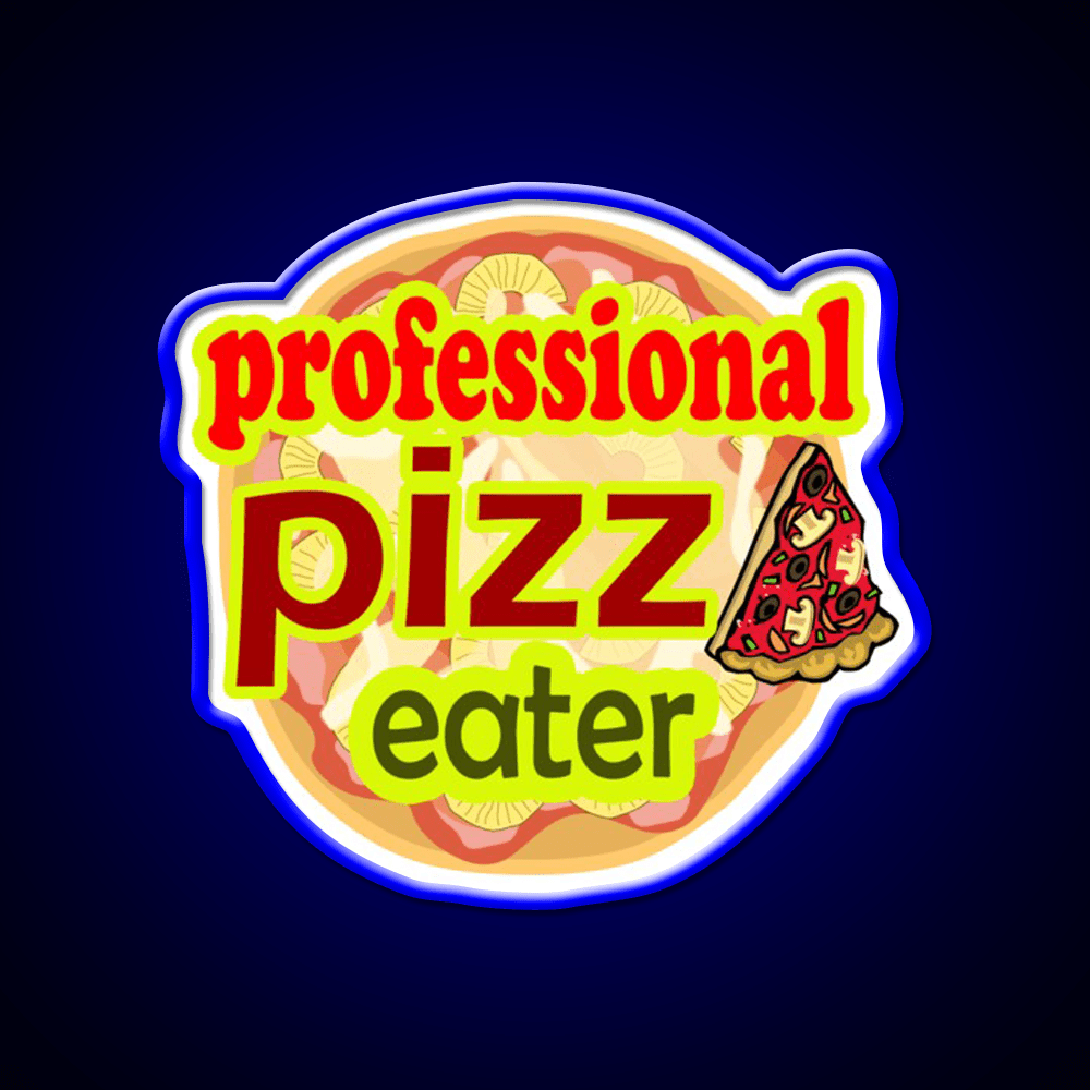 Professional Pizza Eater Fast Food Led Neon Sign For Burger Place Rgb Color - Shineneon