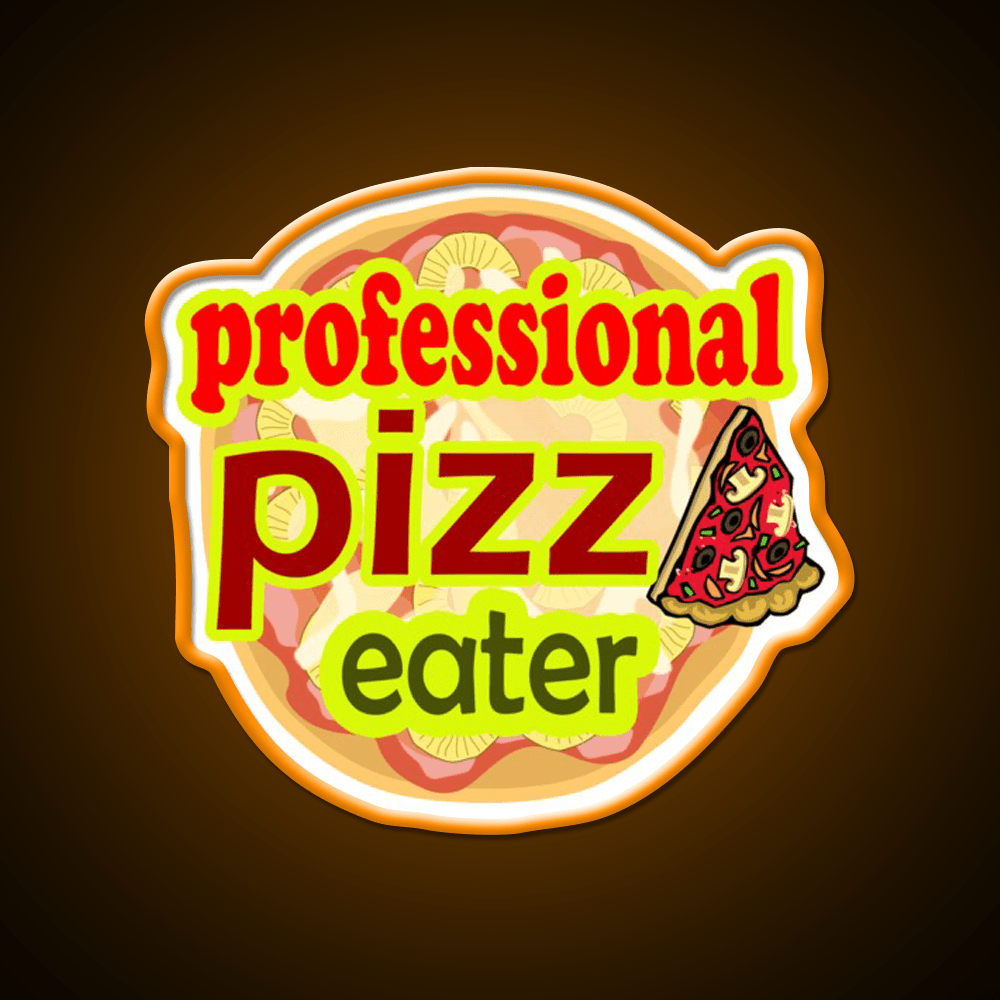 Professional Pizza Eater Fast Food Led Neon Sign For Burger Place Rgb Color - Shineneon