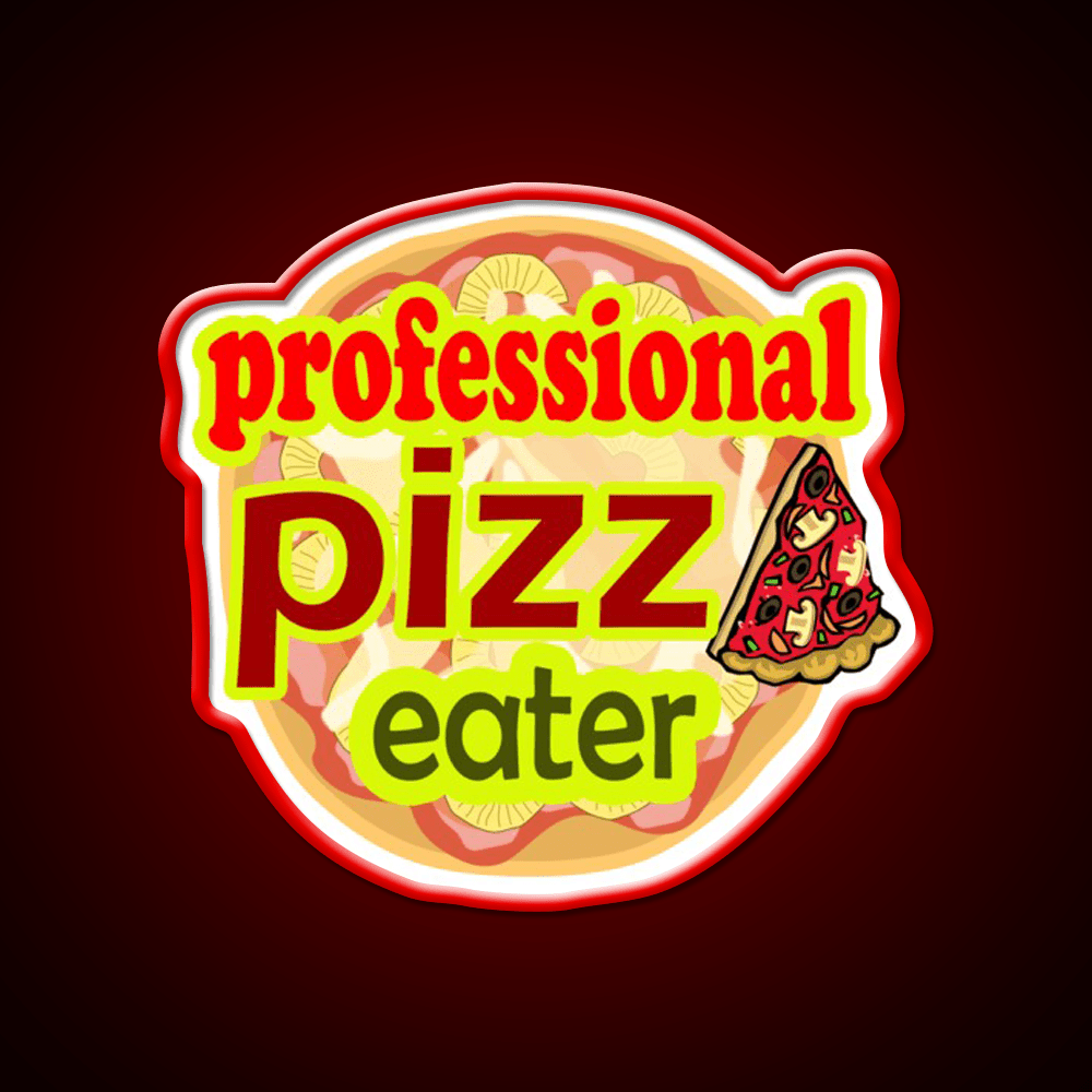 Professional Pizza Eater Fast Food Led Neon Sign For Burger Place Rgb Color - Shineneon