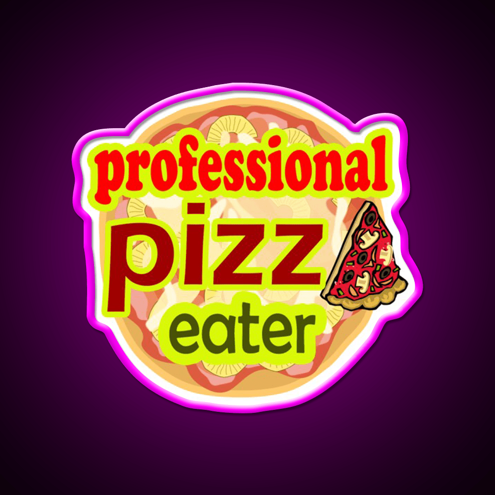 Professional Pizza Eater Fast Food Led Neon Sign For Burger Place Rgb Color - Shineneon