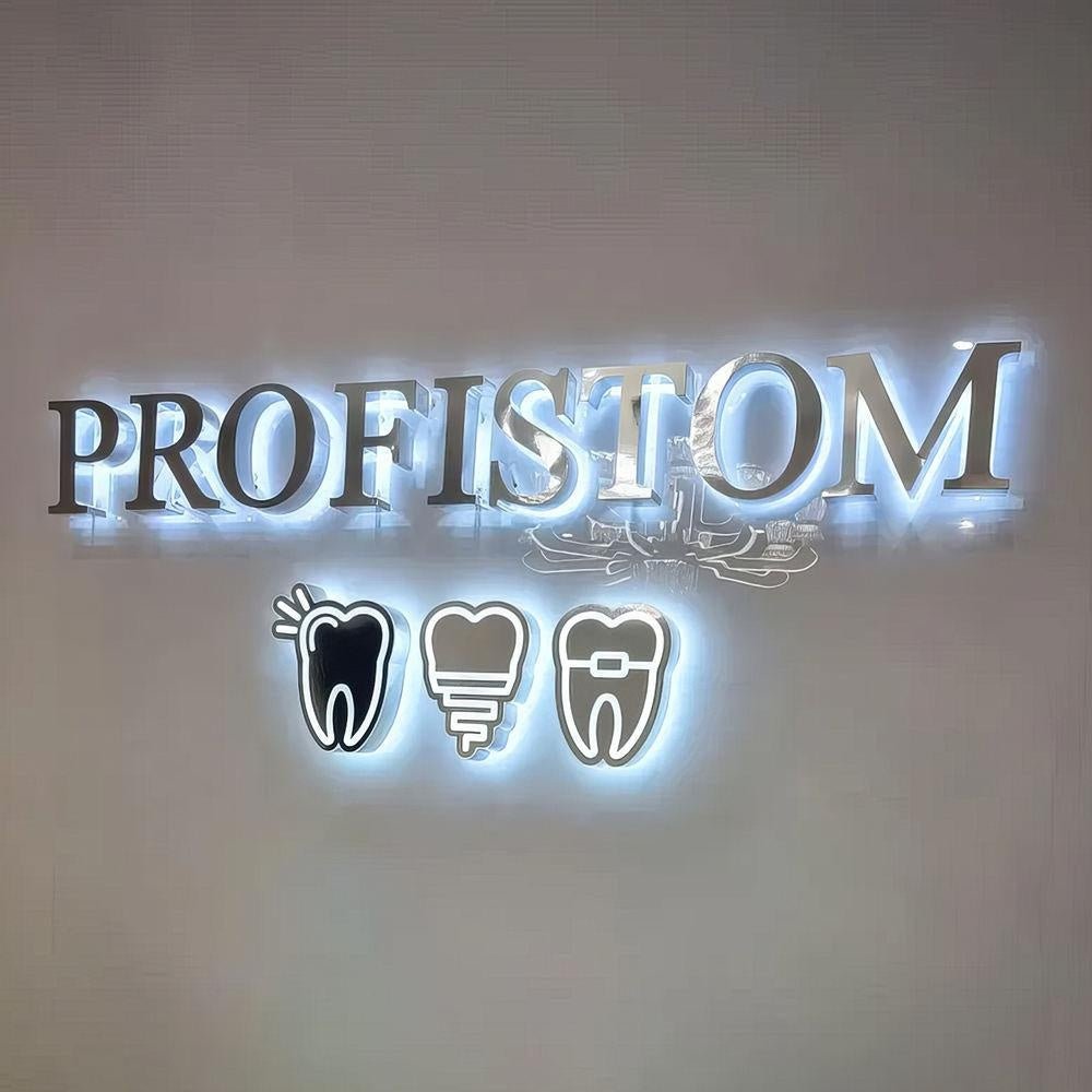 Profistom 3D Backlit Letters Business Metal Led Sign - Shineneon