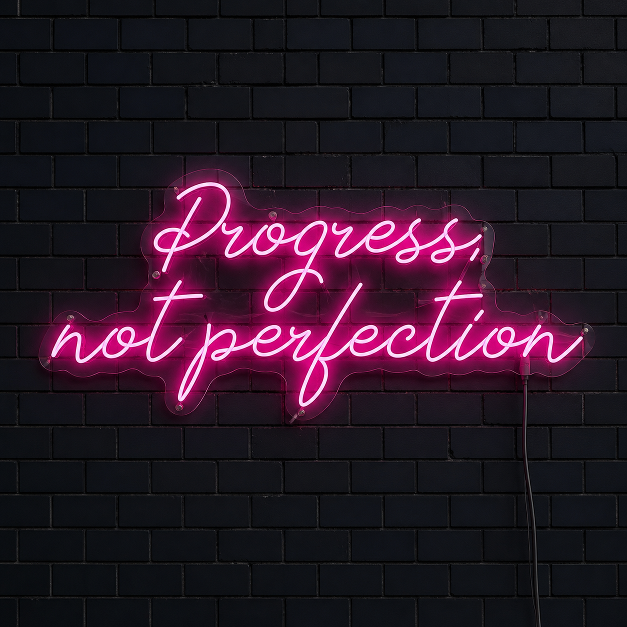Progress Not Perfection LED Neon Sign - 01 Original Product Image