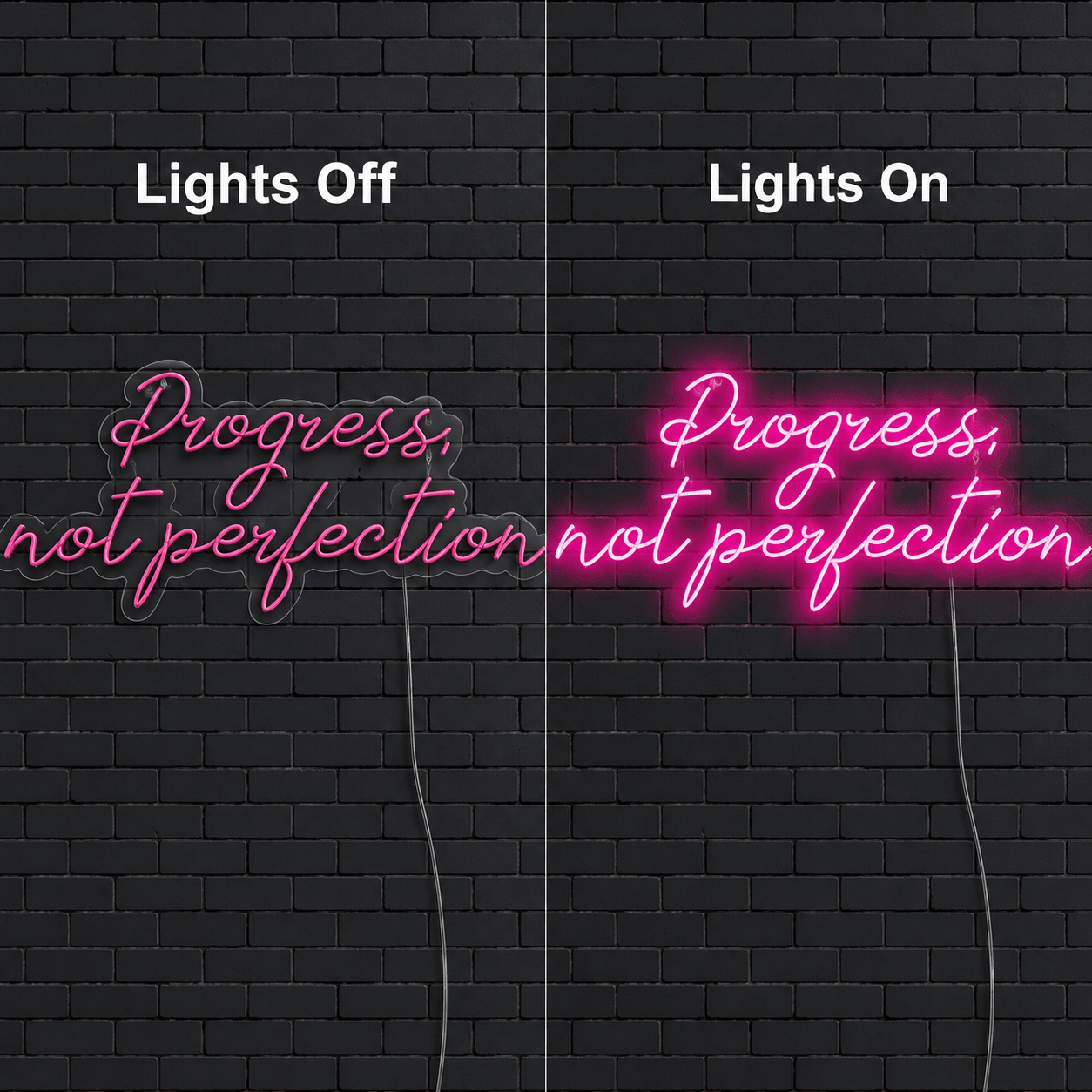 Progress Not Perfection LED Neon Sign - Shineneon