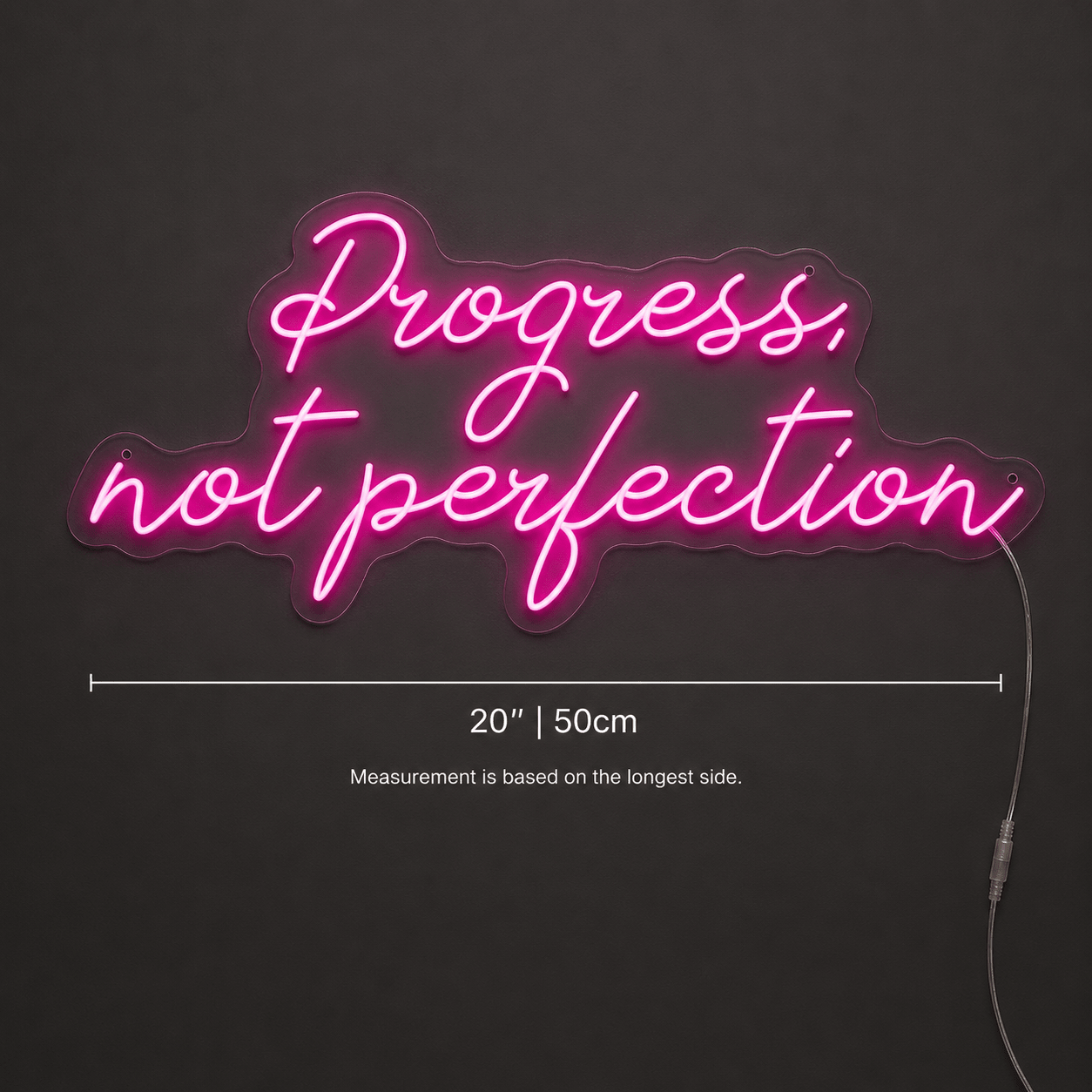 Progress Not Perfection LED Neon Sign - Shineneon