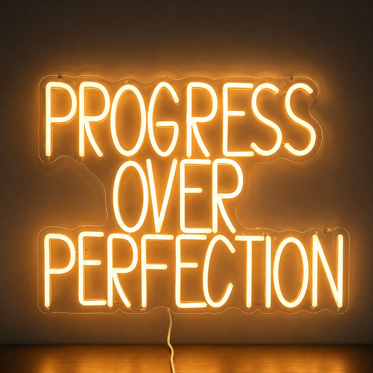 Progress Over Perfection LED Neon Sign - Shineneon