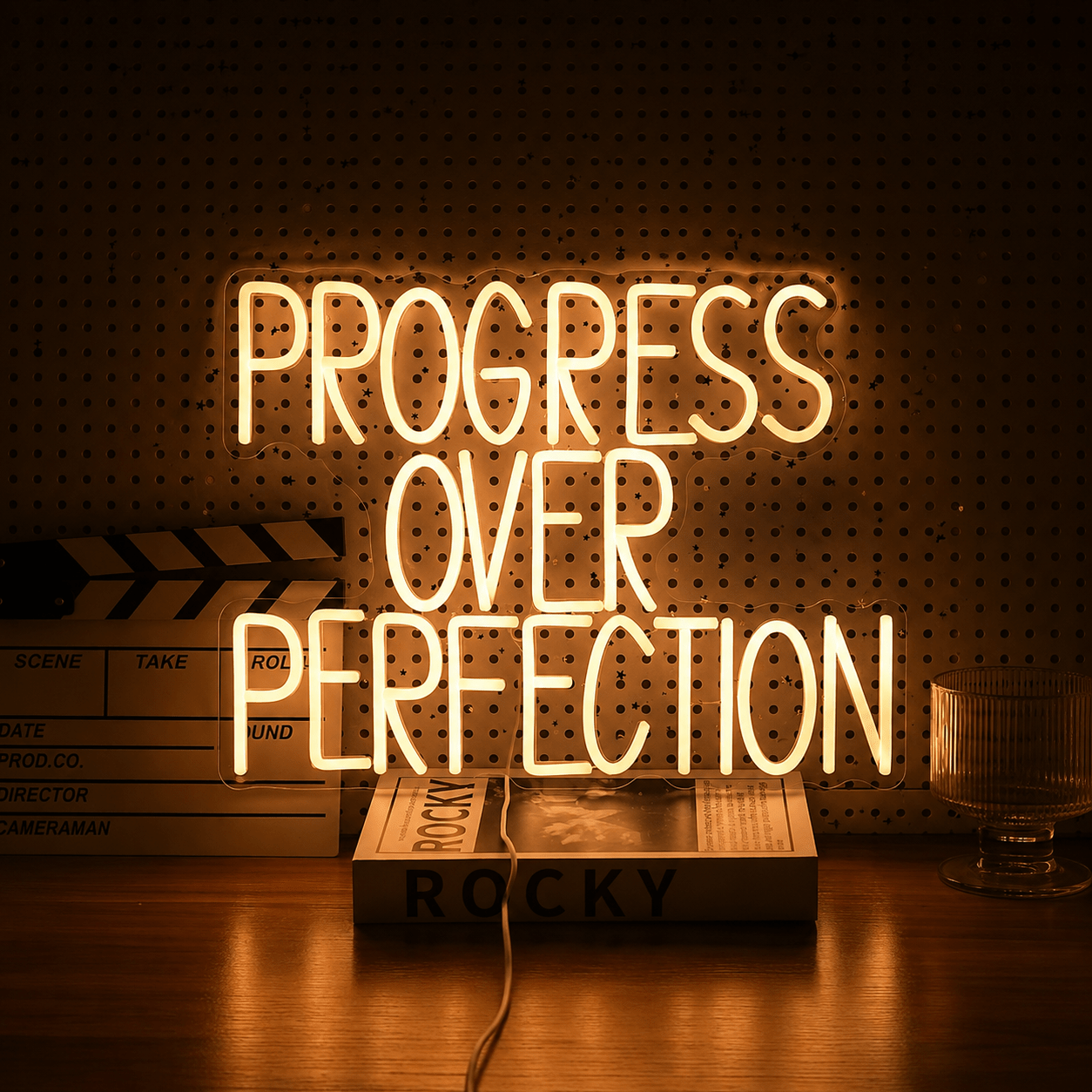 Progress Over Perfection LED Neon Sign - Shineneon
