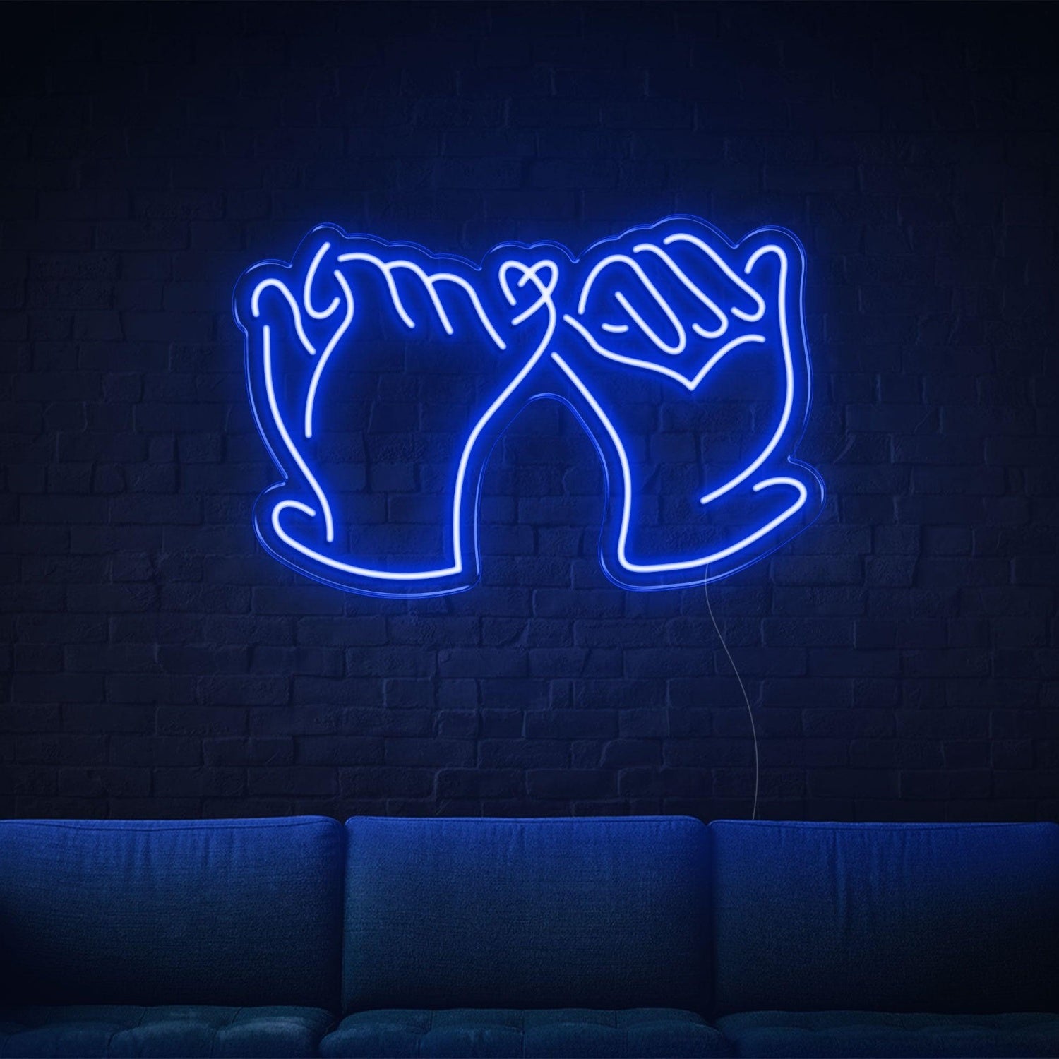 Promise Hands-Heart White Led Neon Sign For Romantic Indoor Decor | Shineneon