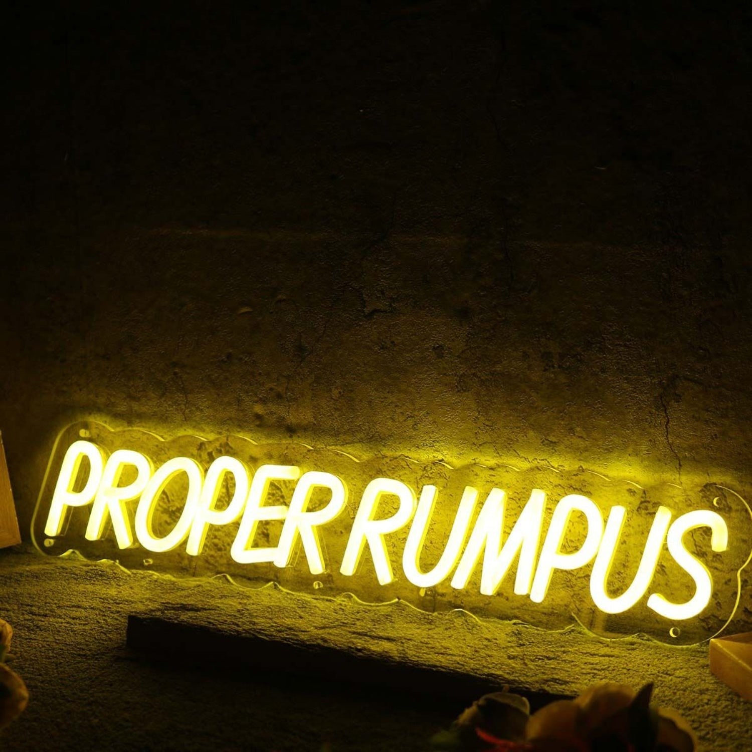 Proper Rumpus Yellow Led Neon Sign - Shineneon