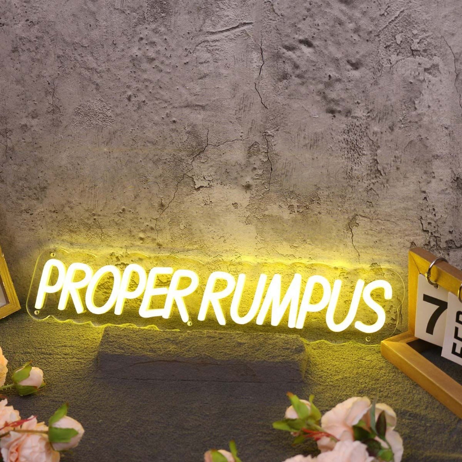 Proper Rumpus Yellow Led Neon Sign - Shineneon