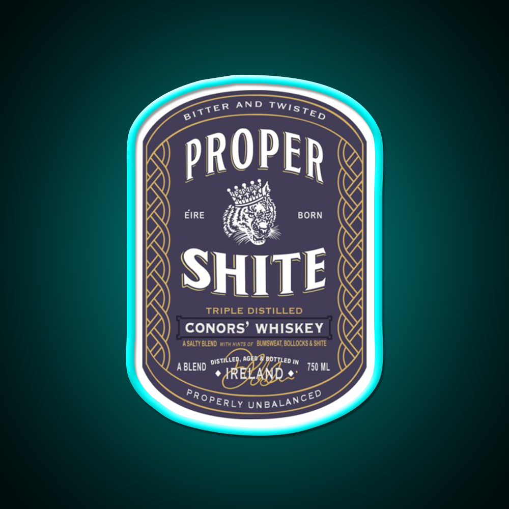 Proper Shite Whiskey Drink Bar Led Neon Sign Rgb Color