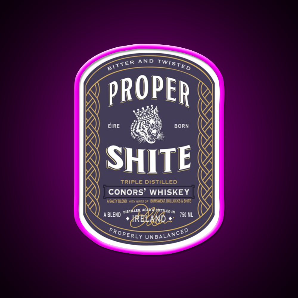 Proper Shite Whiskey Drink Bar Led Neon Sign Rgb Color