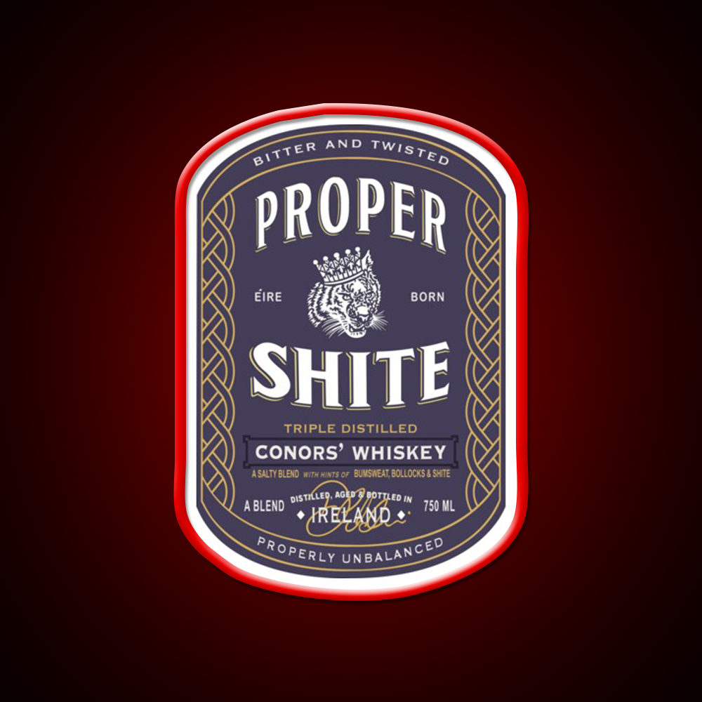 Proper Shite Whiskey Drink Bar Led Neon Sign Rgb Color
