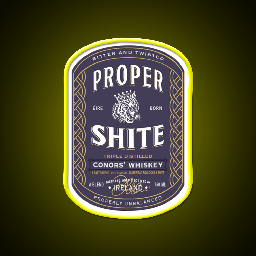 Proper Shite Whiskey Drink Bar Led Neon Sign Rgb Color - Shineneon