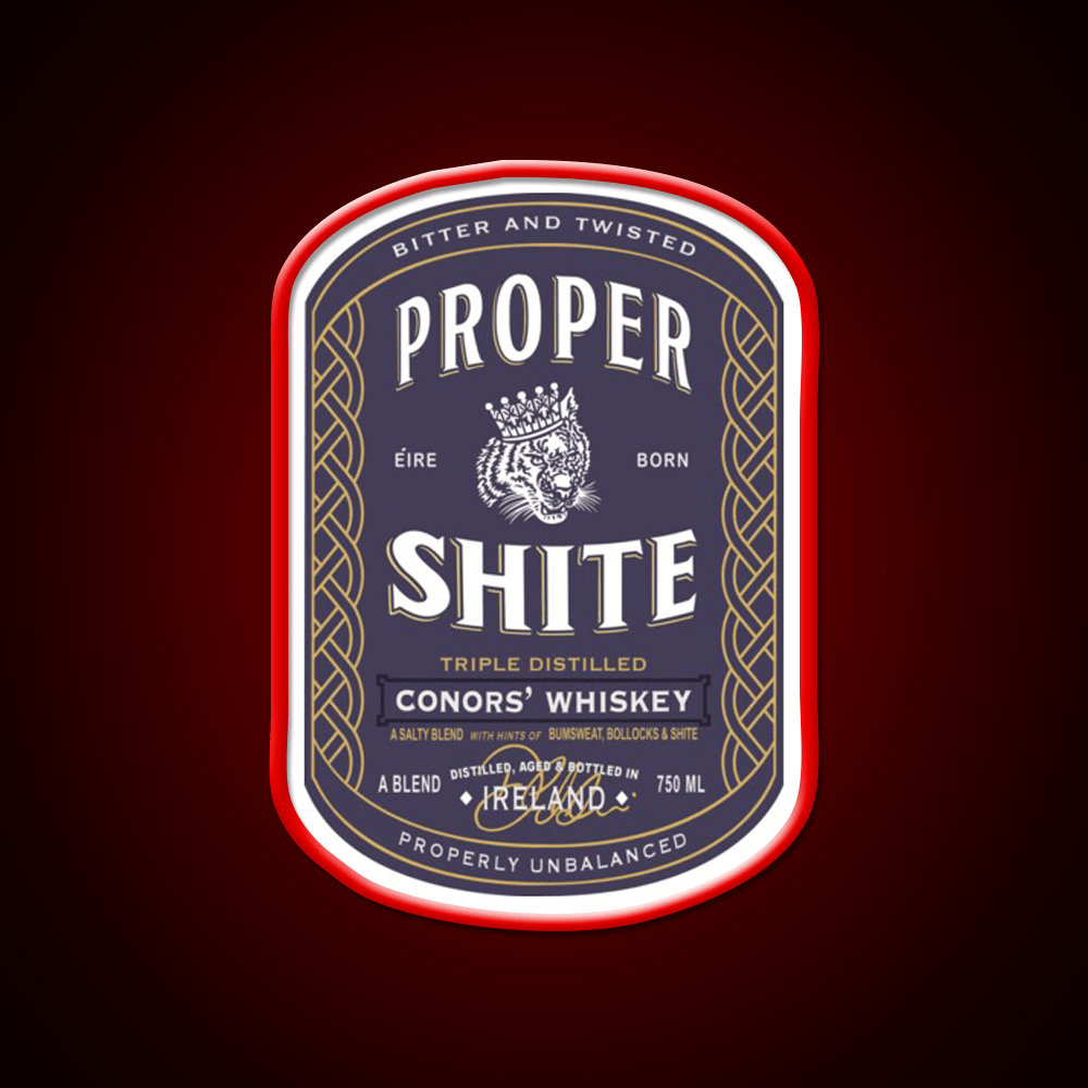 Proper Shite Whiskey Drink Bar Led Neon Sign Rgb Color - Shineneon