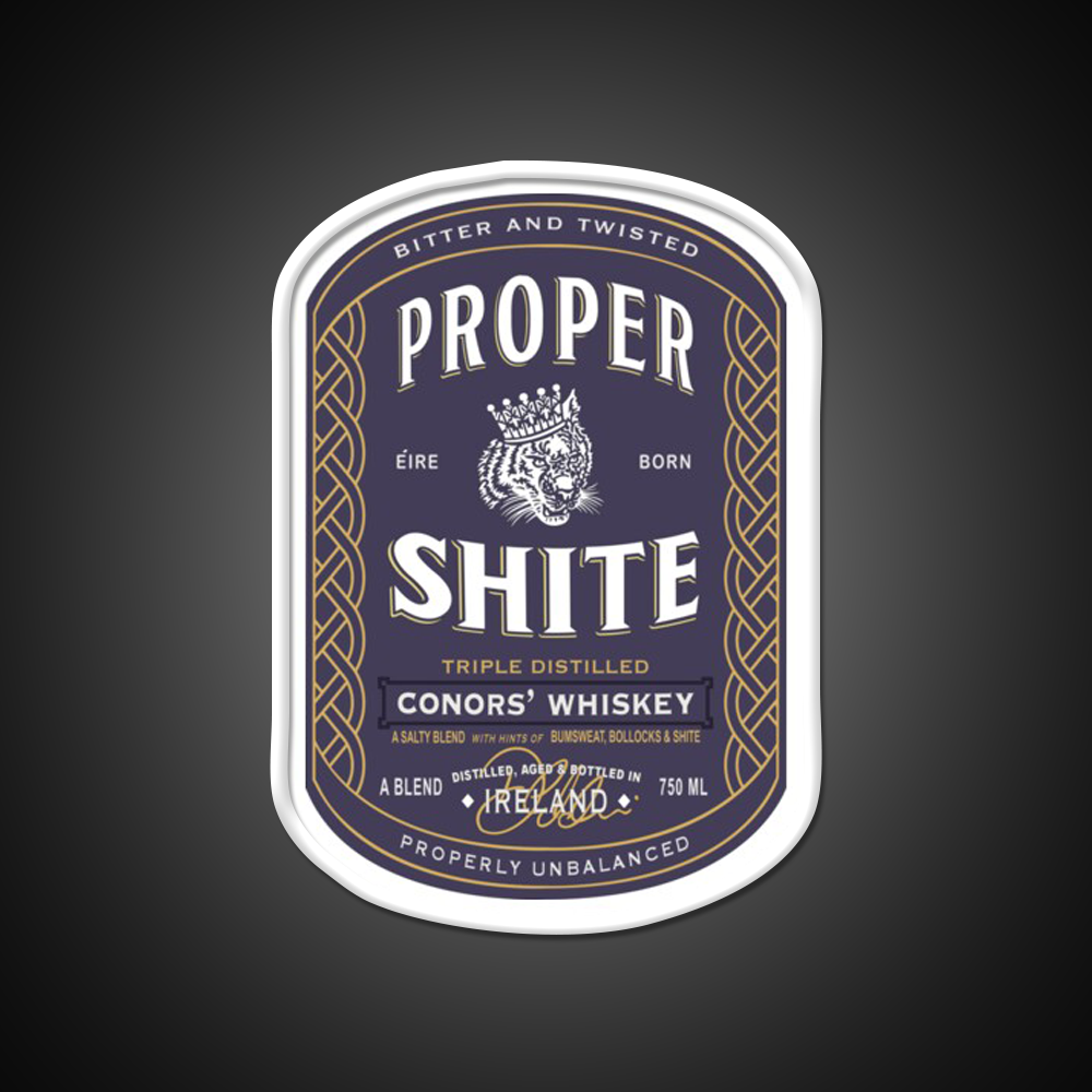 Proper Shite Whiskey Drink Bar Led Neon Sign Rgb Color