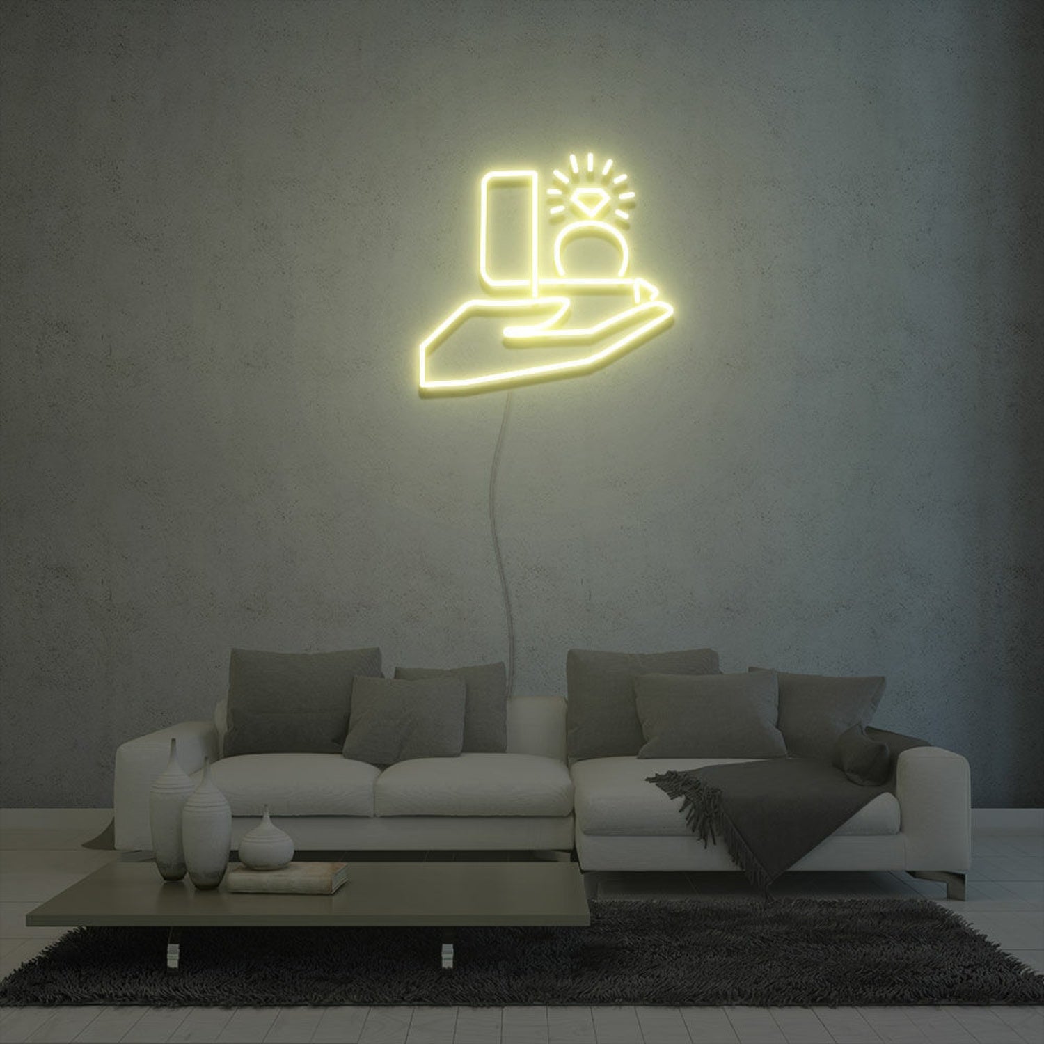 Proposal Diamond Ring Neon Sign Party Decoration | Shineneon