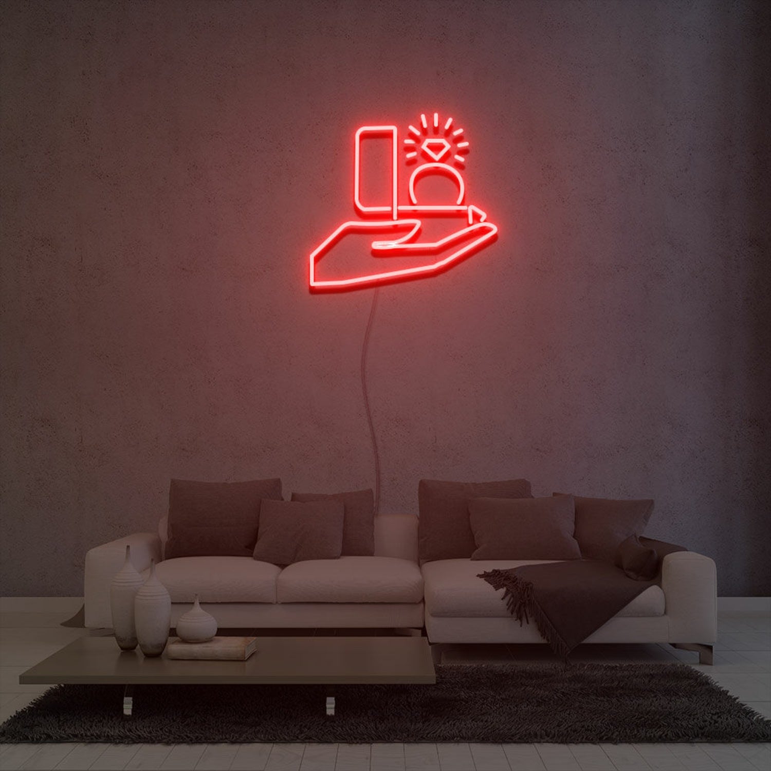 Proposal Diamond Ring Neon Sign Party Decoration | Shineneon