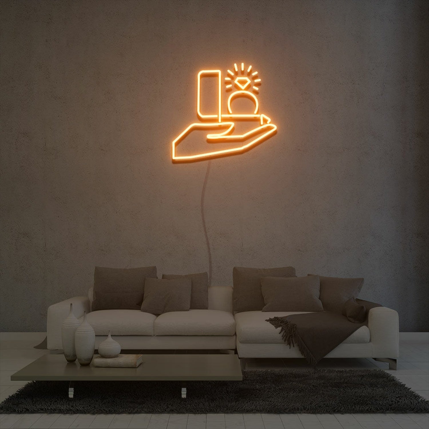 Proposal Diamond Ring Neon Sign Party Decoration | Shineneon
