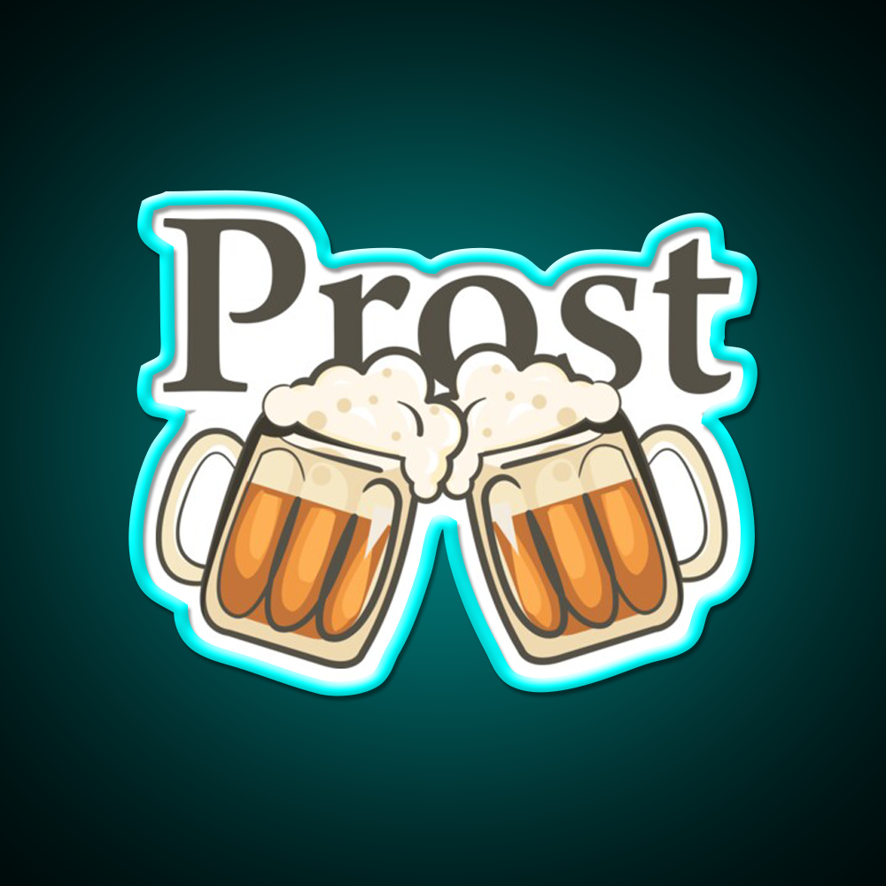 Prost 2024 Beer Bar Decor Led Neon Sign Rgb Color - Size and dimension reference