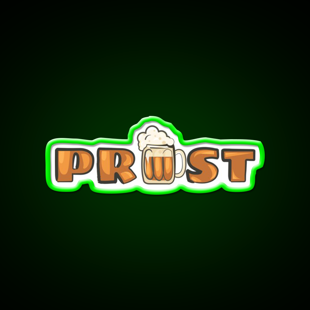 Prost Cheers In German Oktoberfest 2024 Beer Bar Decor Led Neon Sign Rgb Color - LED neon sign view 8