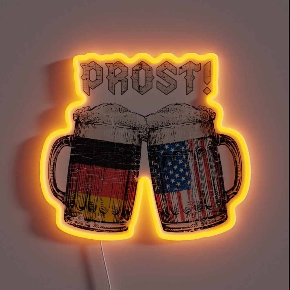 Prost I German American Beer Friendship Rgb Led Neon Sign - Shineneon