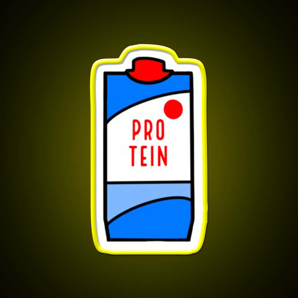 Protein Milk Gym Fitness Led Neon Sign Rgb Color