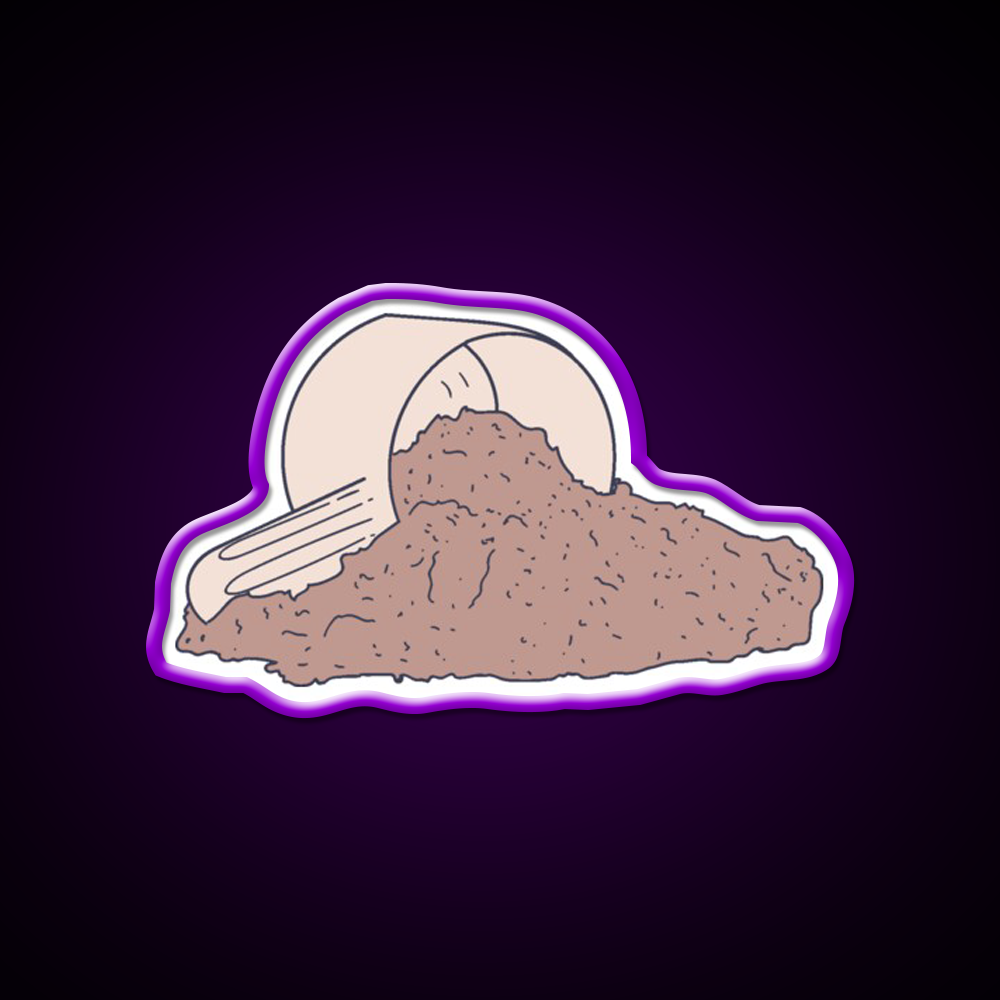 Protein Shake Pocket Supplement Graphic Gym Fitness Led Neon Sign Rgb Color