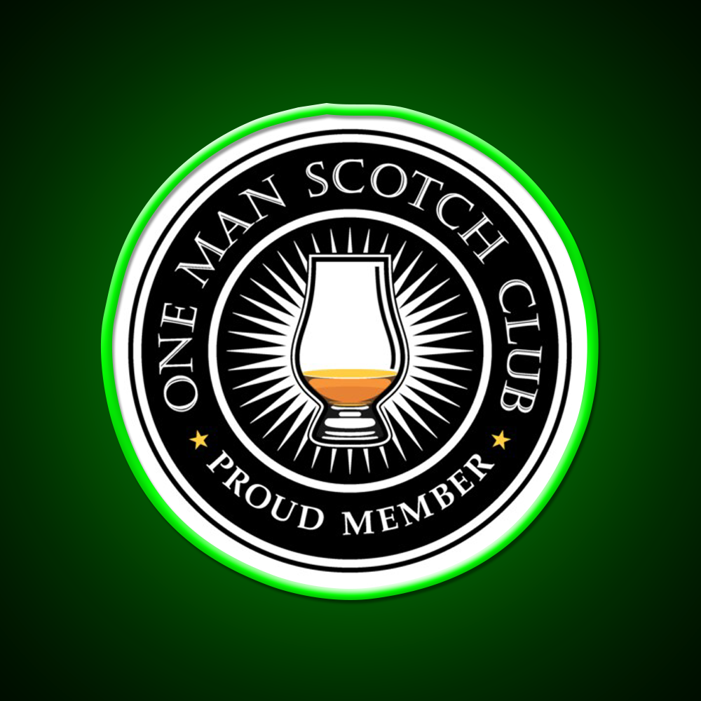 Proud Member Scotch Club Whiskey Drink Bar Led Neon Sign Rgb Color
