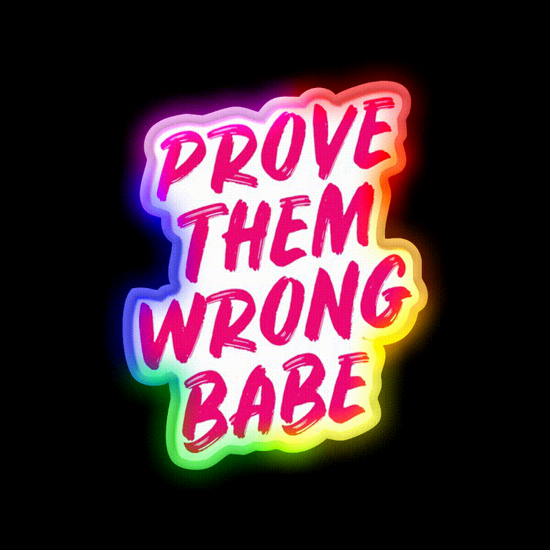 Prove Them Wrong Babe Gym Gym Fitness Led Neon Sign Rgb Color