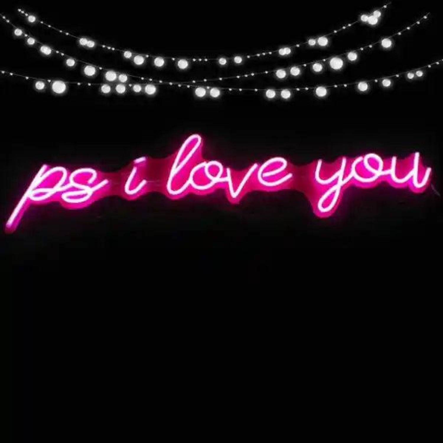 Ps I Love You Pink Led Neon Sign For Wedding Home Decor | Shineneon
