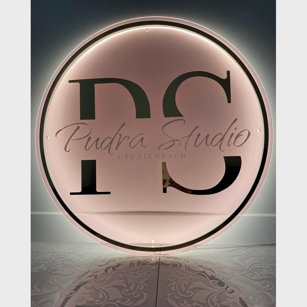 Ps Pudra Studio Acrylic Business Logo Sign - Shineneon