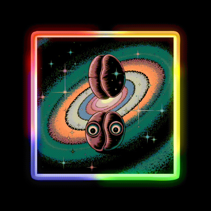 Psychedelic Coffee Explosion Of Flavor Led Neon Sign Espresso Bar Art Rgb Color